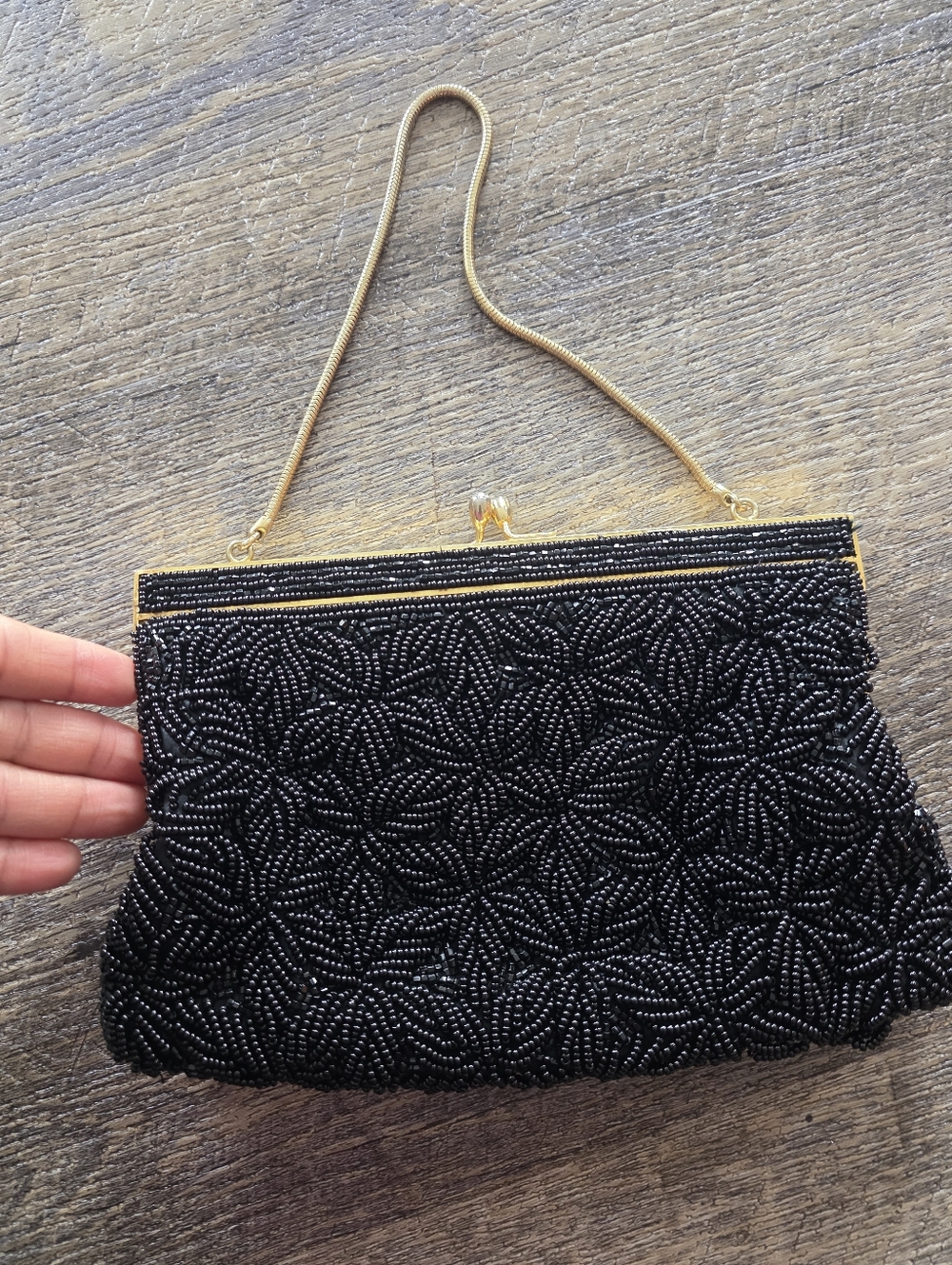 Vintage Walborg bag Beaded Black